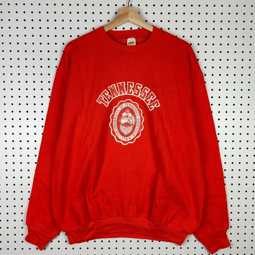 Vintage Tennessee Vols Volunteers Crewneck Sweatshirt Large 80s Russell Athletic